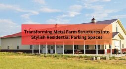 Transforming Metal Farm Structures into Stylish Residential Parking Spaces