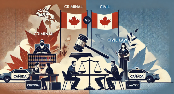 The Difference Between Criminal and Civil Law in Canada